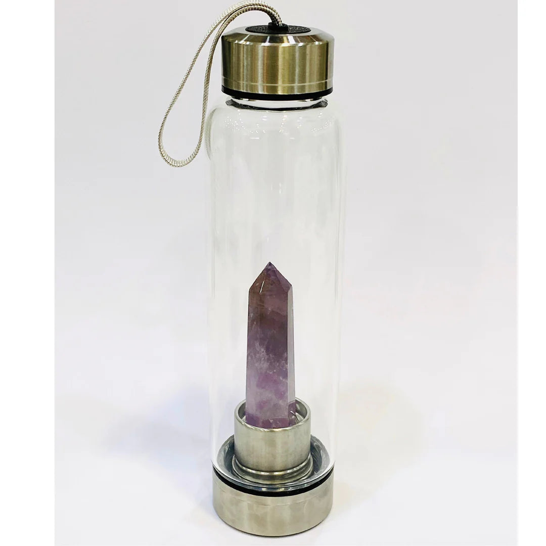 Amethyst Crystal Water Bottle