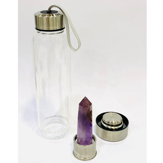 Amethyst Crystal Water Bottle